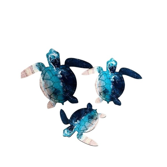 3 Sizes Wooden Sea Turtle Wall Decor Turtle Wall Art Beach Theme Art Decorati... - Picture 1 of 3